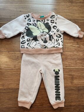 Disney Baby Girls Minnie Mouse Pink Sweatshirt Sweater & Pants Set, 12 Months
